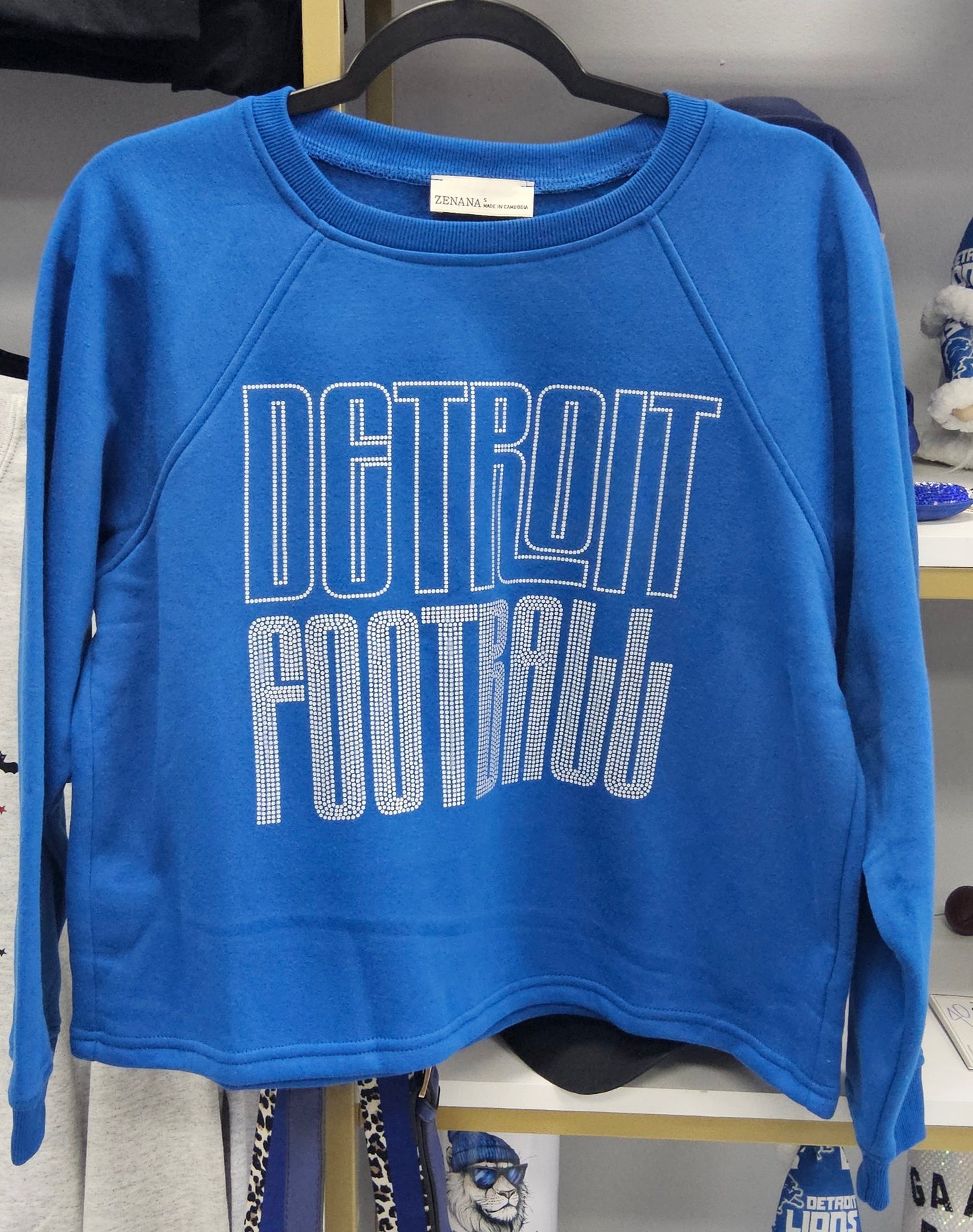 Detroit Football Spangle Cropped Crew