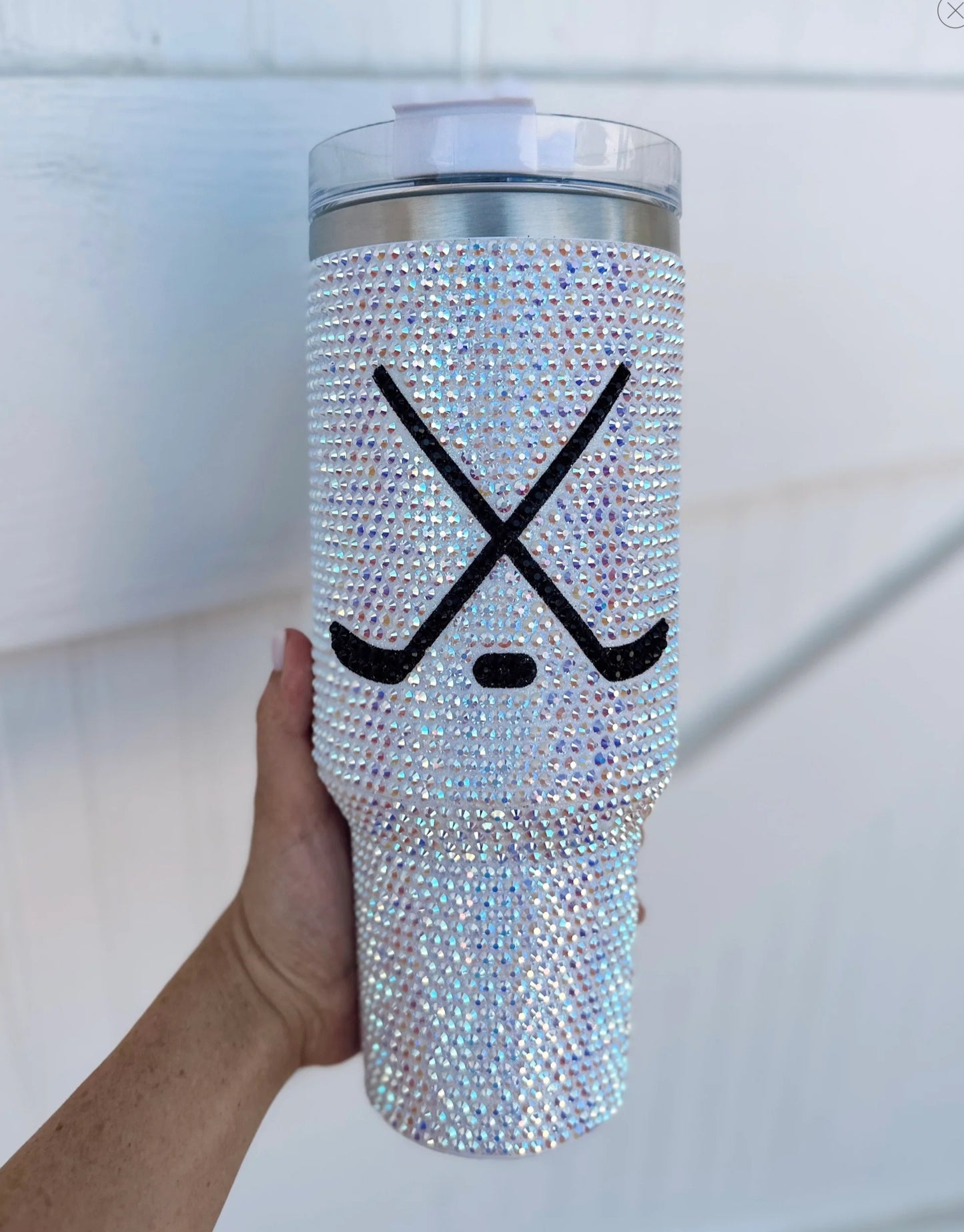 Hockey Rhinestone Tumbler
