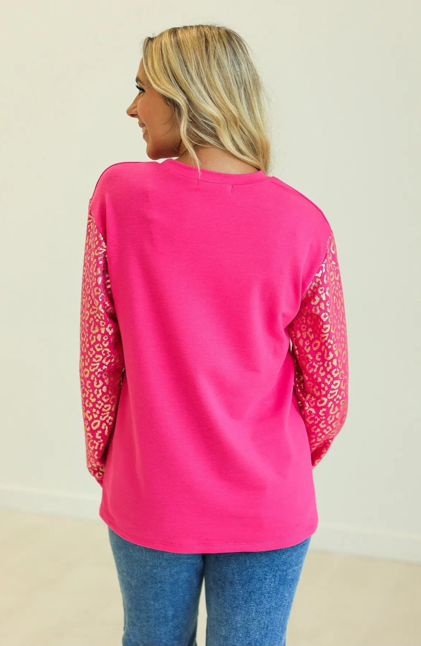 Leopard Sequin Santa Sweatshirt