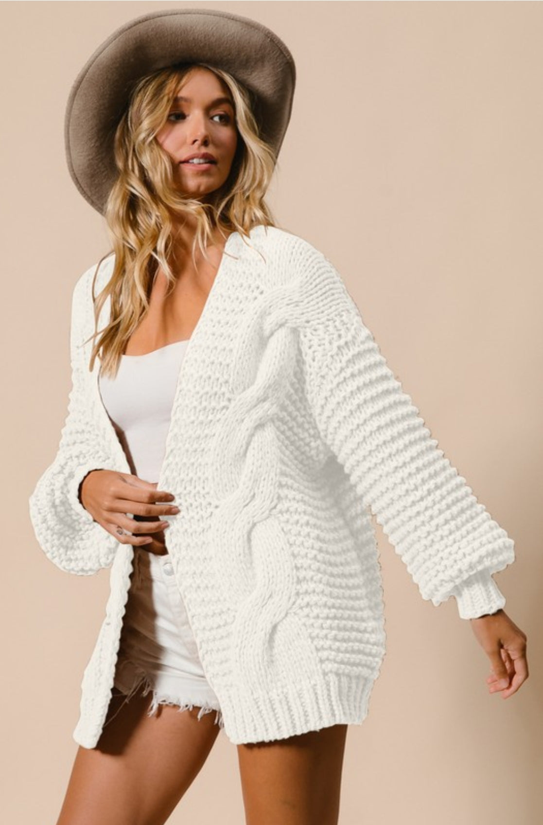 Cable Knit Chunky Cardigan