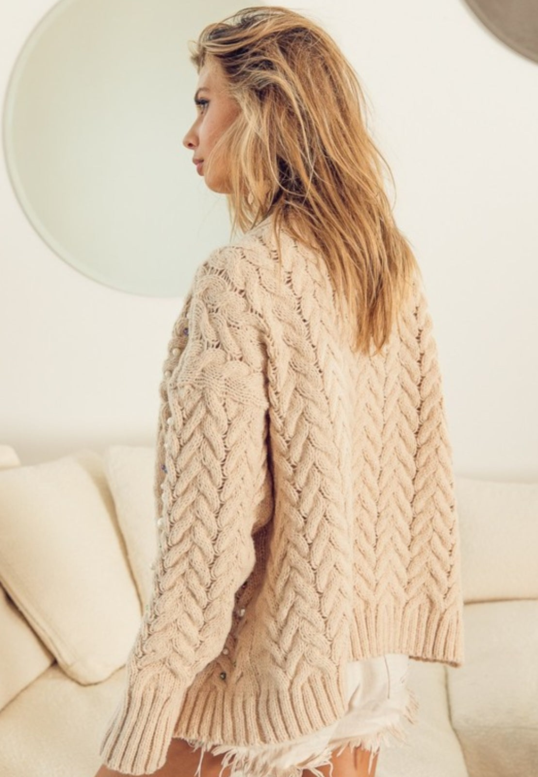 Pearl and Rhinestone Cardigan