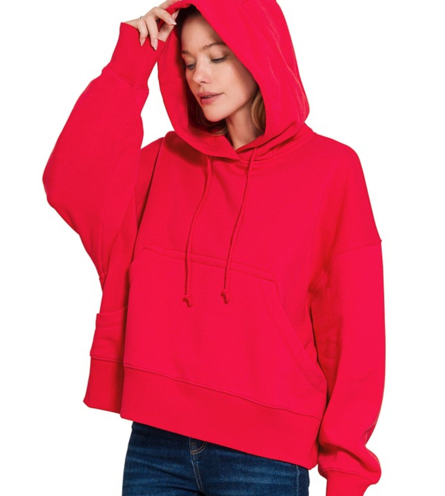 Oversized Fleece KangarooPocket Hoodie