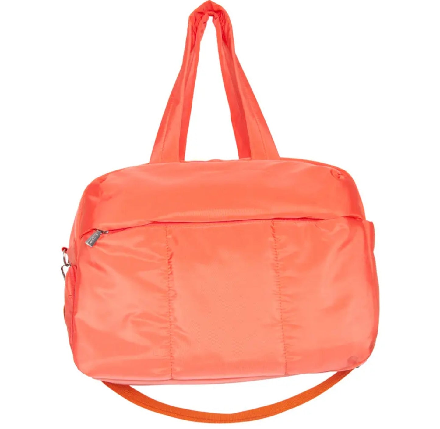 Coral Puffer Weekender Bag