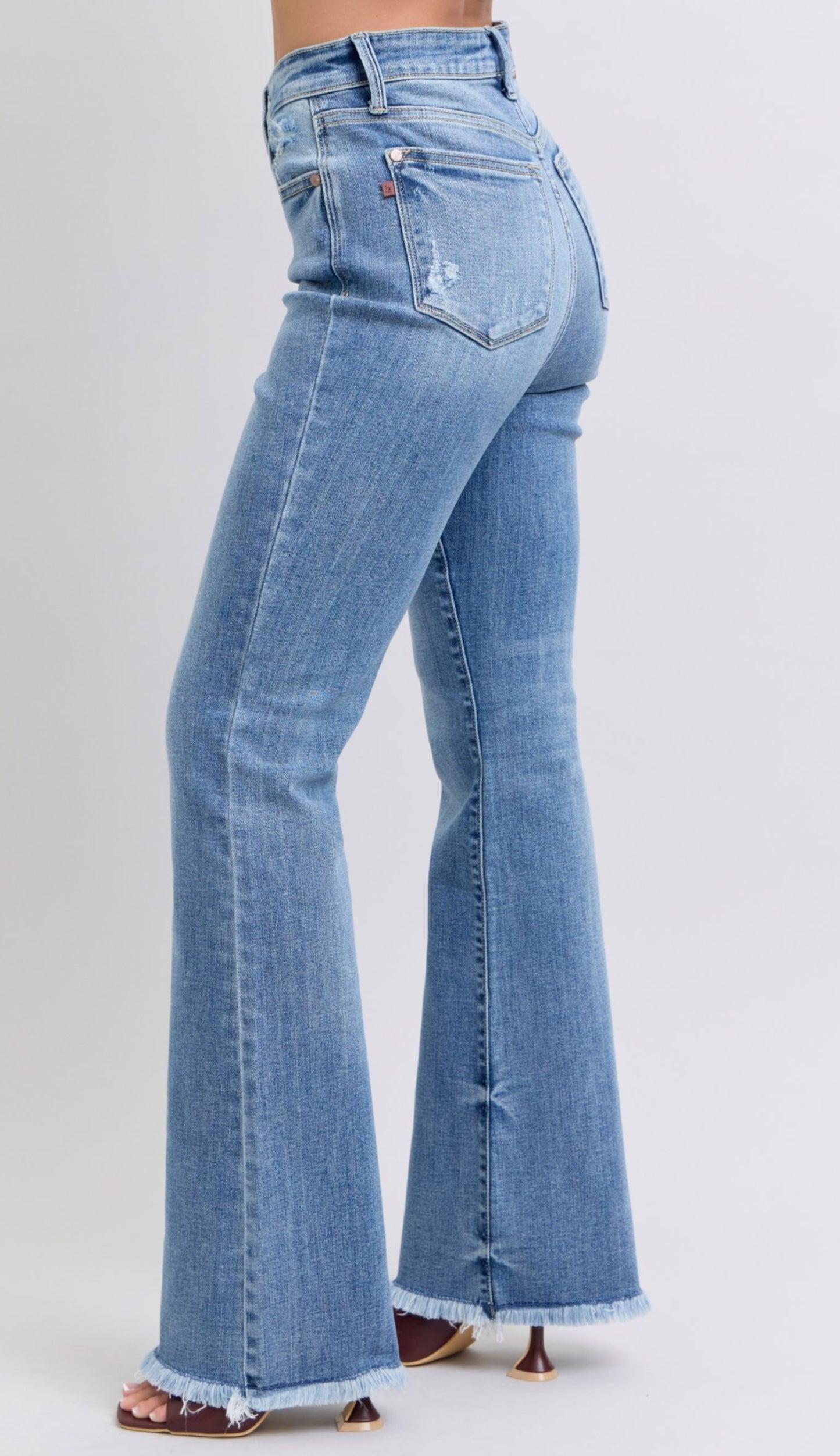 Judy Blue High Waist Bootcut w/Fray Hem