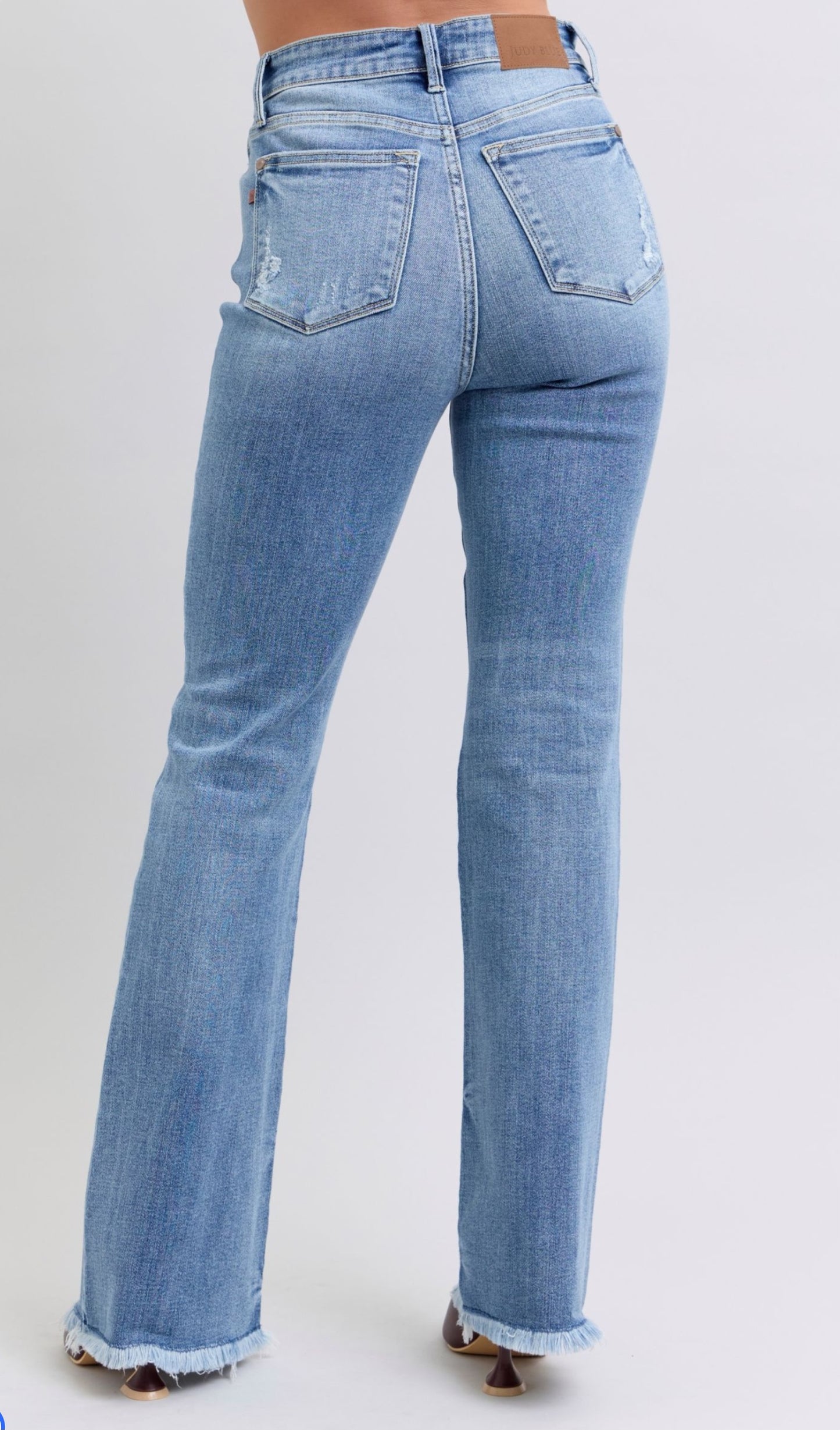 Judy Blue High Waist Bootcut w/Fray Hem
