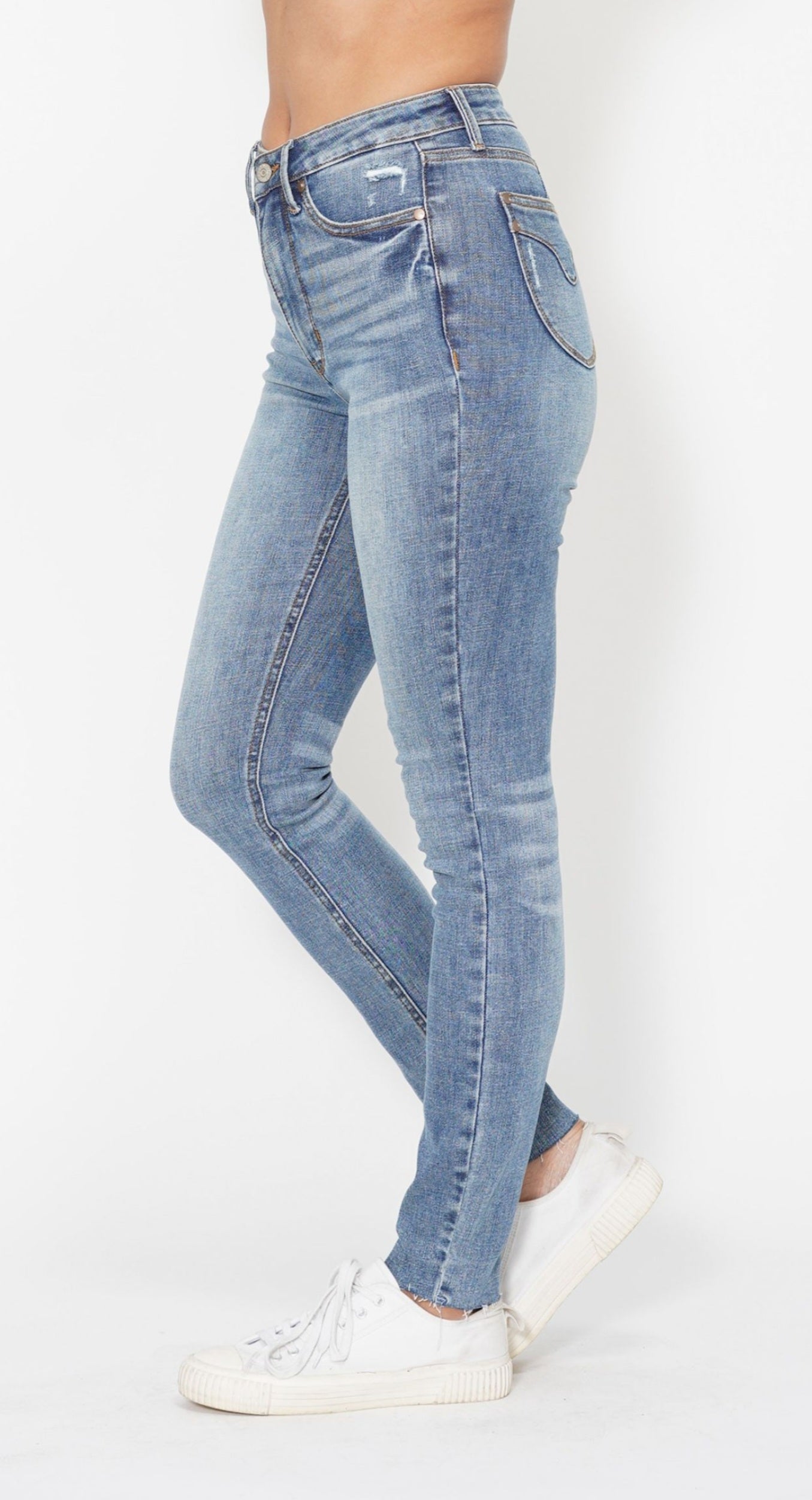 Judy Blue High Waist Tummy Control Vintage Shield Pocket Skinny