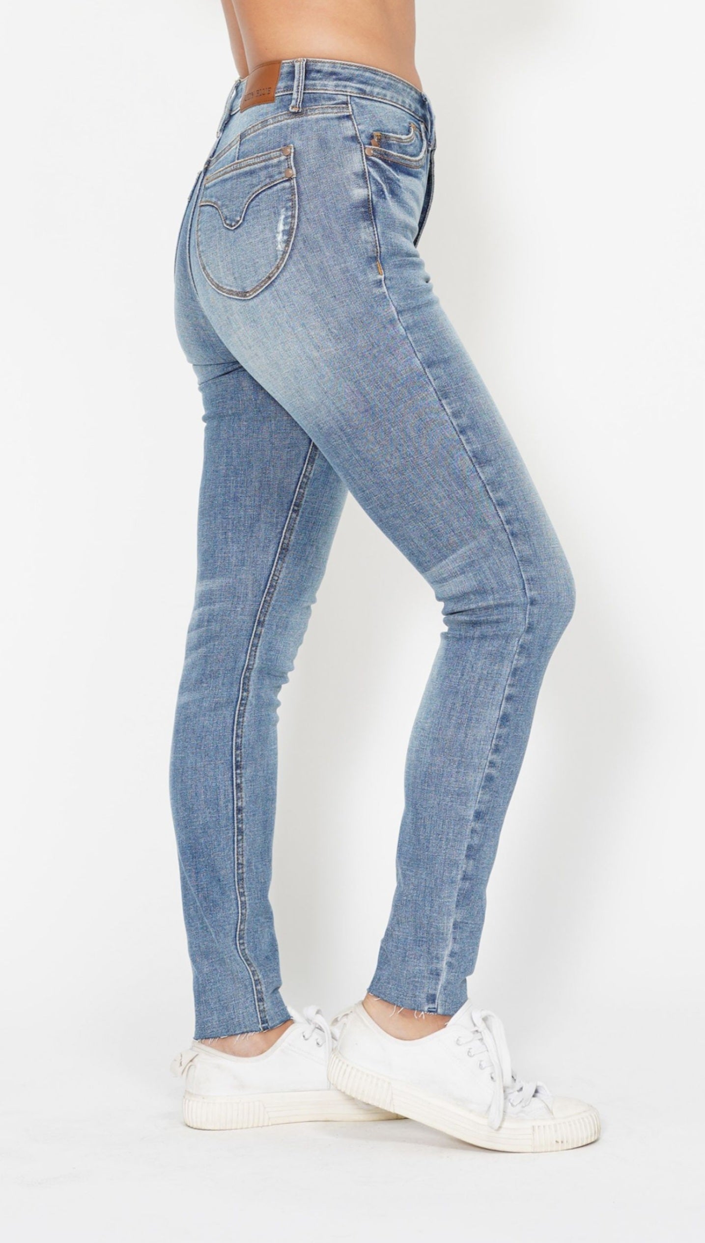 Judy Blue High Waist Tummy Control Vintage Shield Pocket Skinny