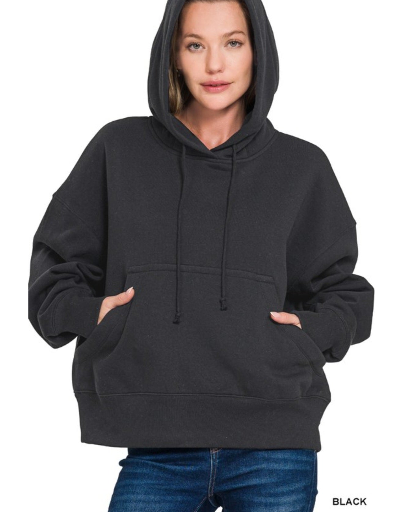 Oversized Fleece KangarooPocket Hoodie