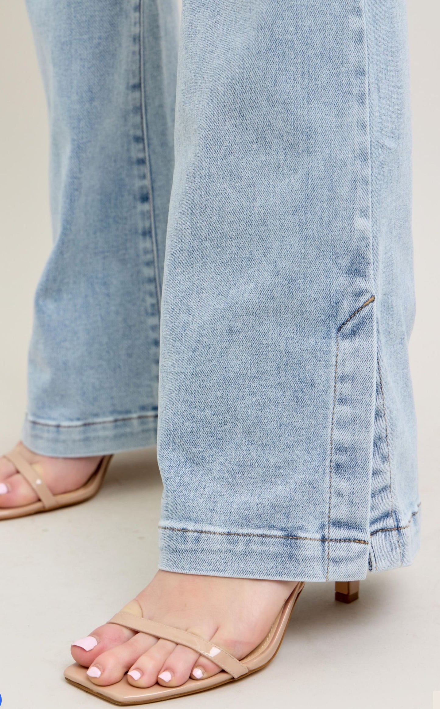 Judy Blue HW Tummy Control Vintage Wash Side Slit Slim Boot