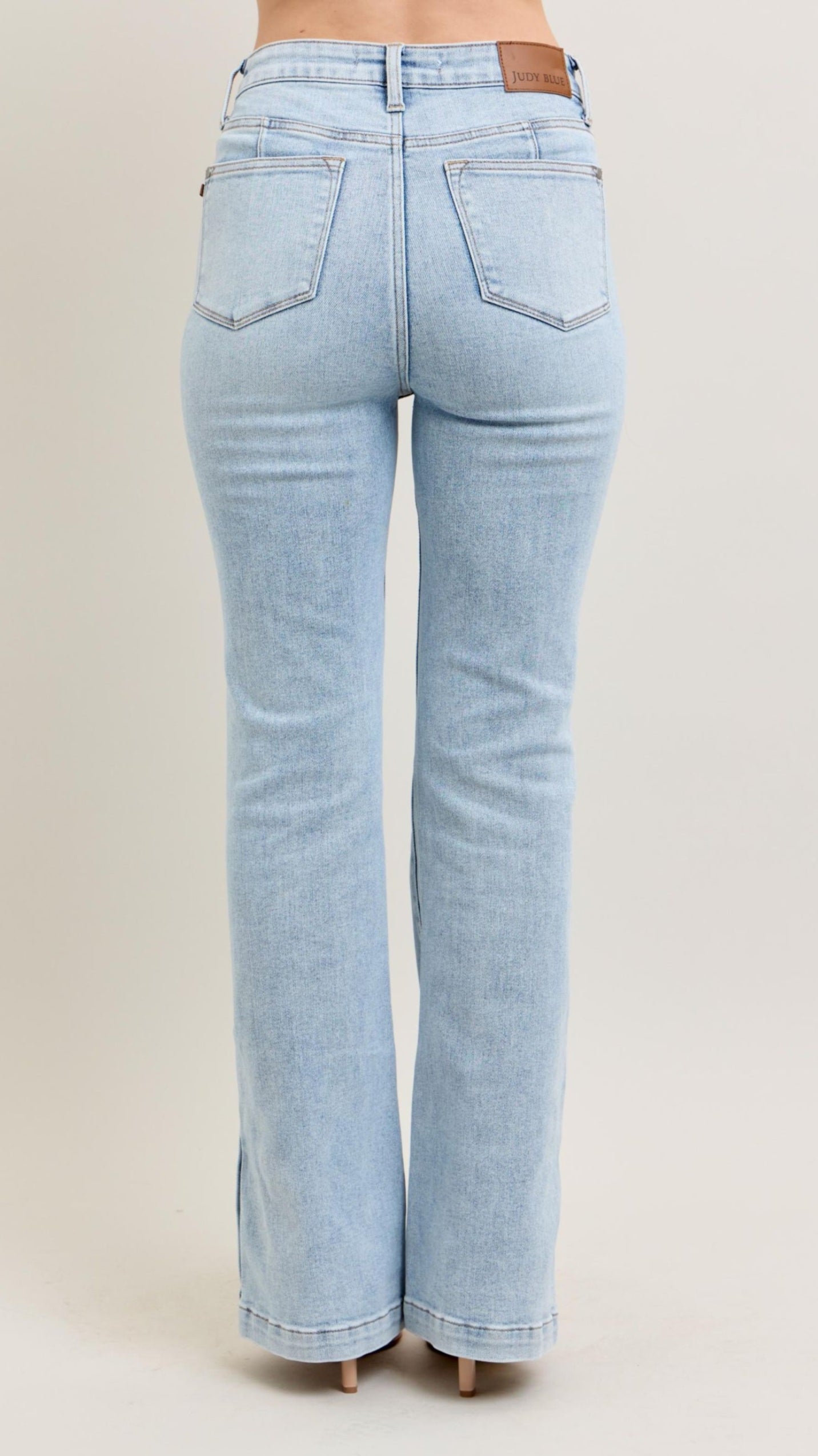 Judy Blue HW Tummy Control Vintage Wash Side Slit Slim Boot