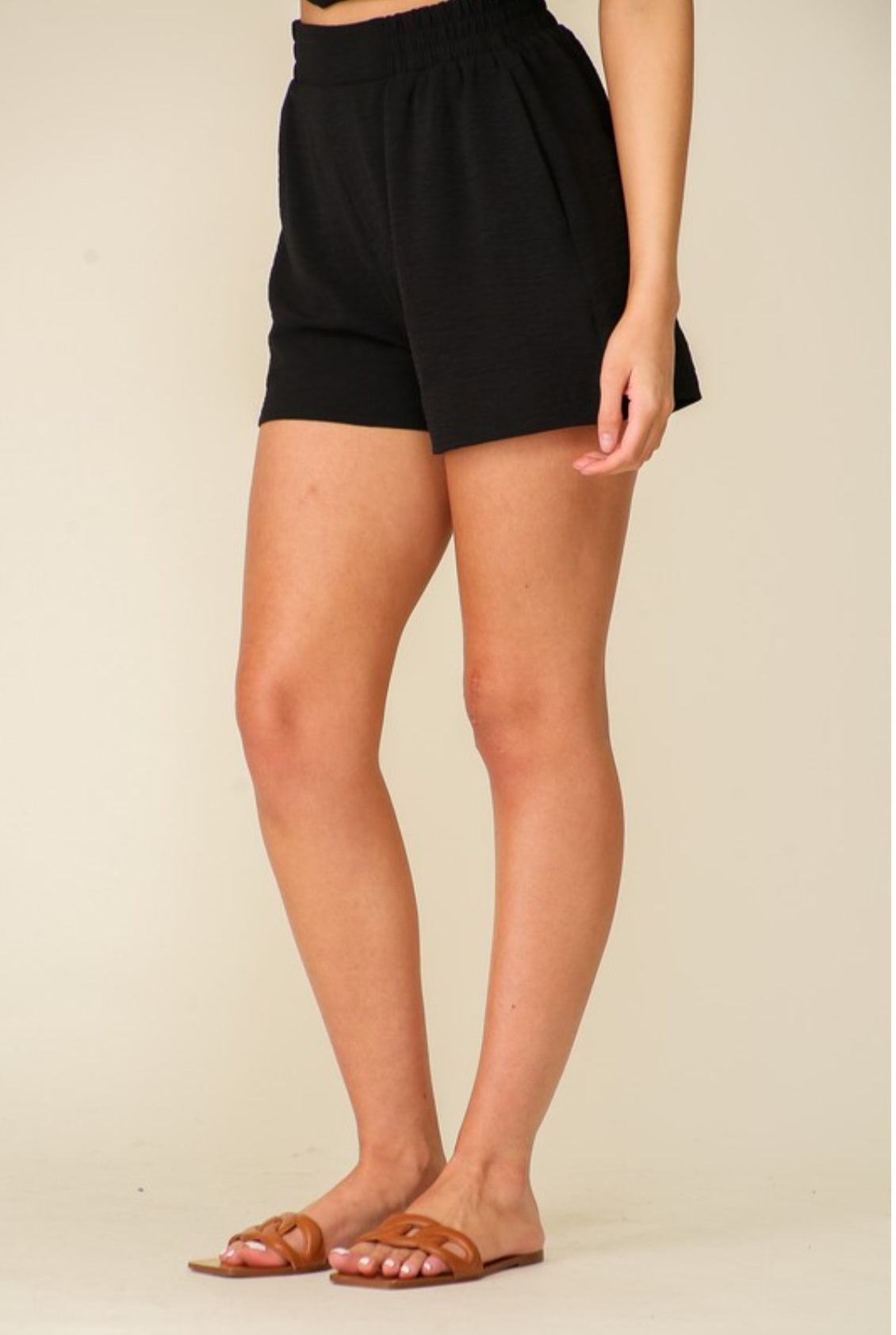 Smocked High Waisted Airflow Shorts