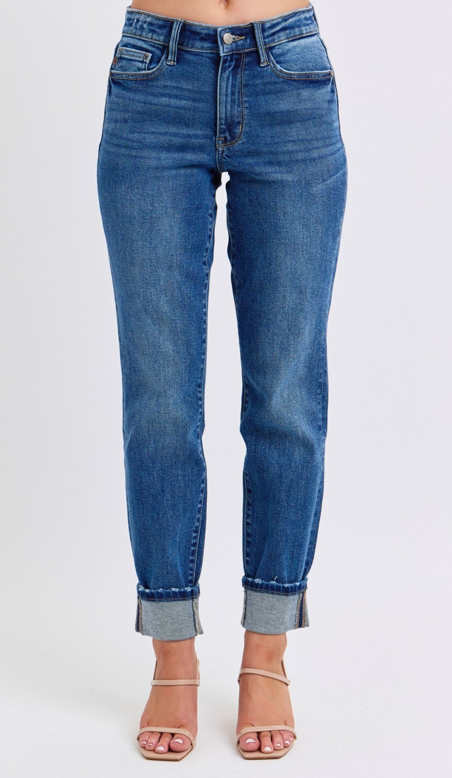 Judy Blue MR Vintage Wash Boyfriend w/Cuff