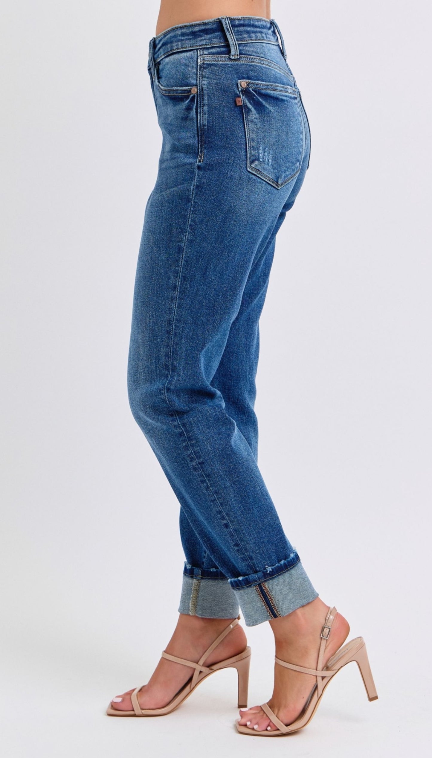 Judy Blue MR Vintage Wash Boyfriend w/Cuff