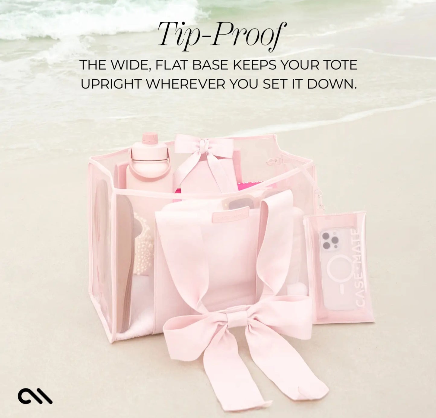 Special Edition Bow Beach Bag with Phone Pouch