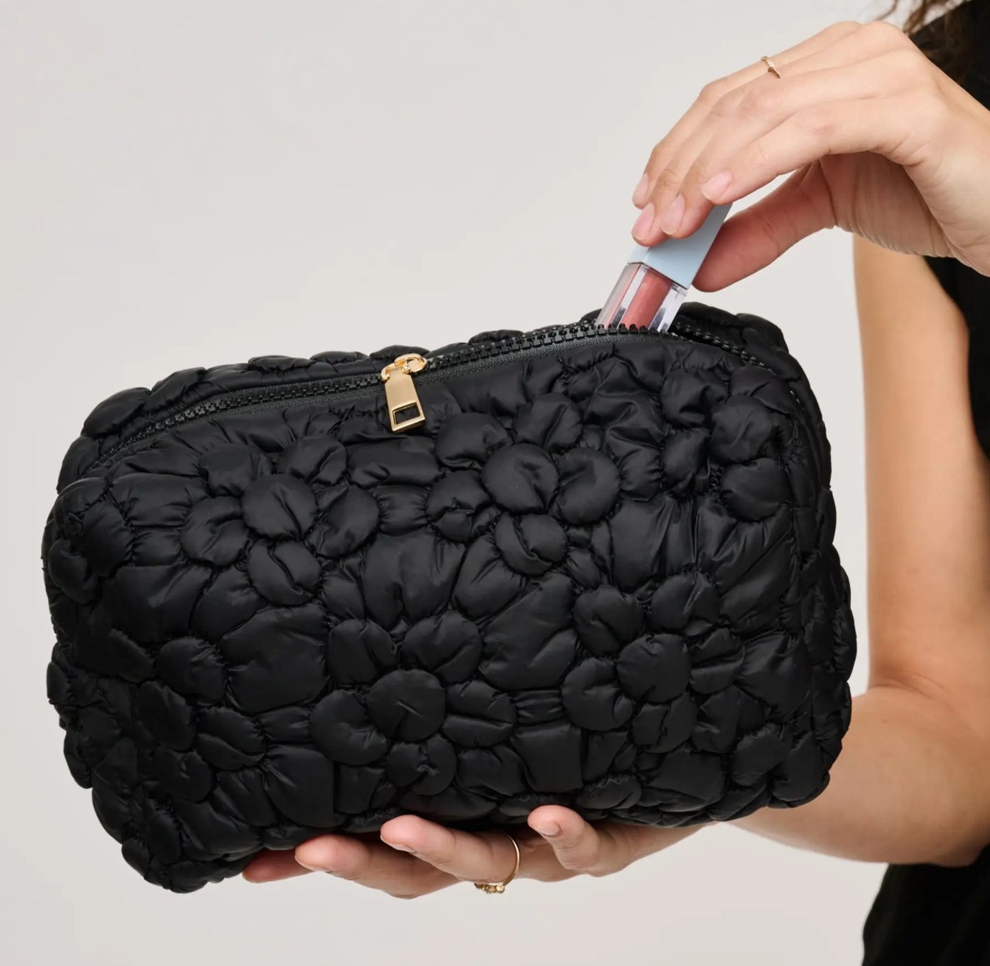 Floral Pop Nylon Cosmetic Bag