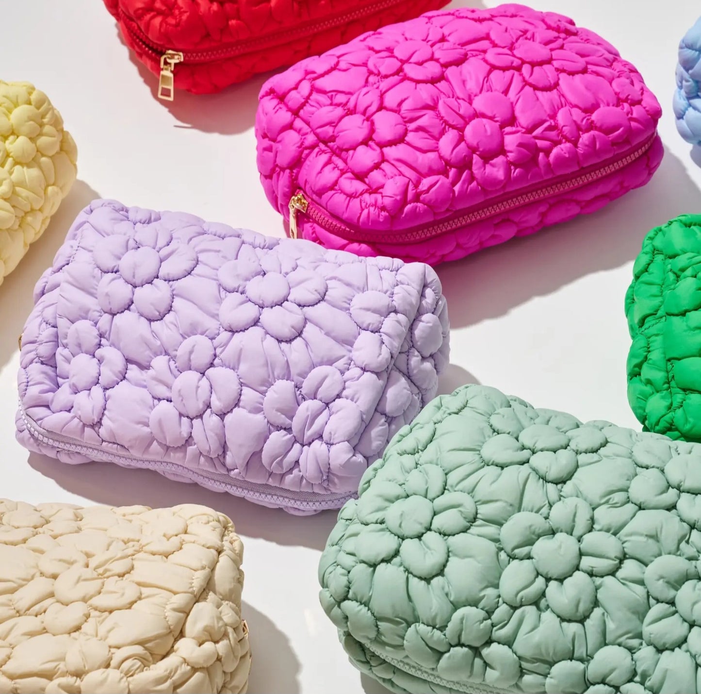Floral Pop Nylon Cosmetic Bag