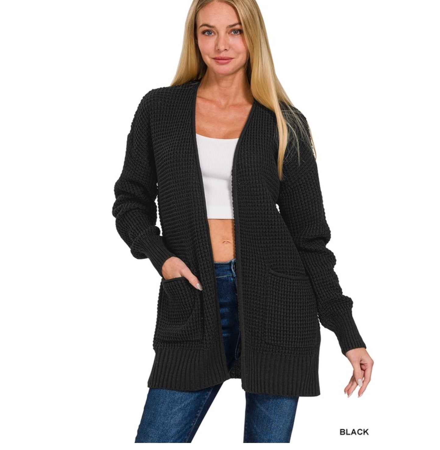 Open Waffle Cardigan