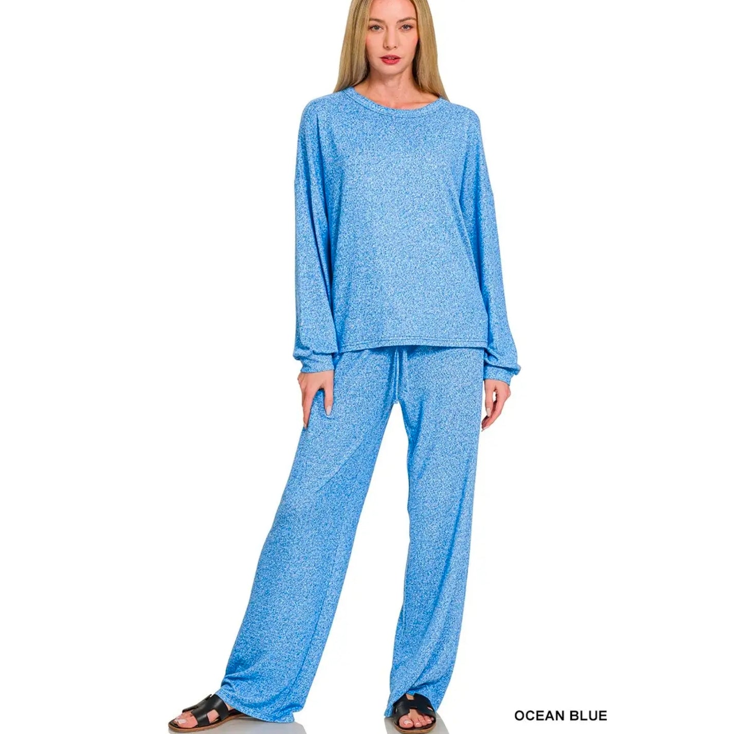 Soft Melange Tee and Pants Set