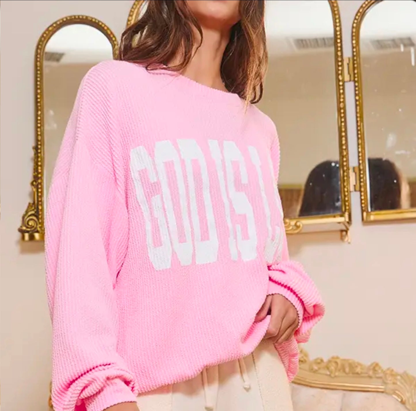 God is Love Ribbed Crew