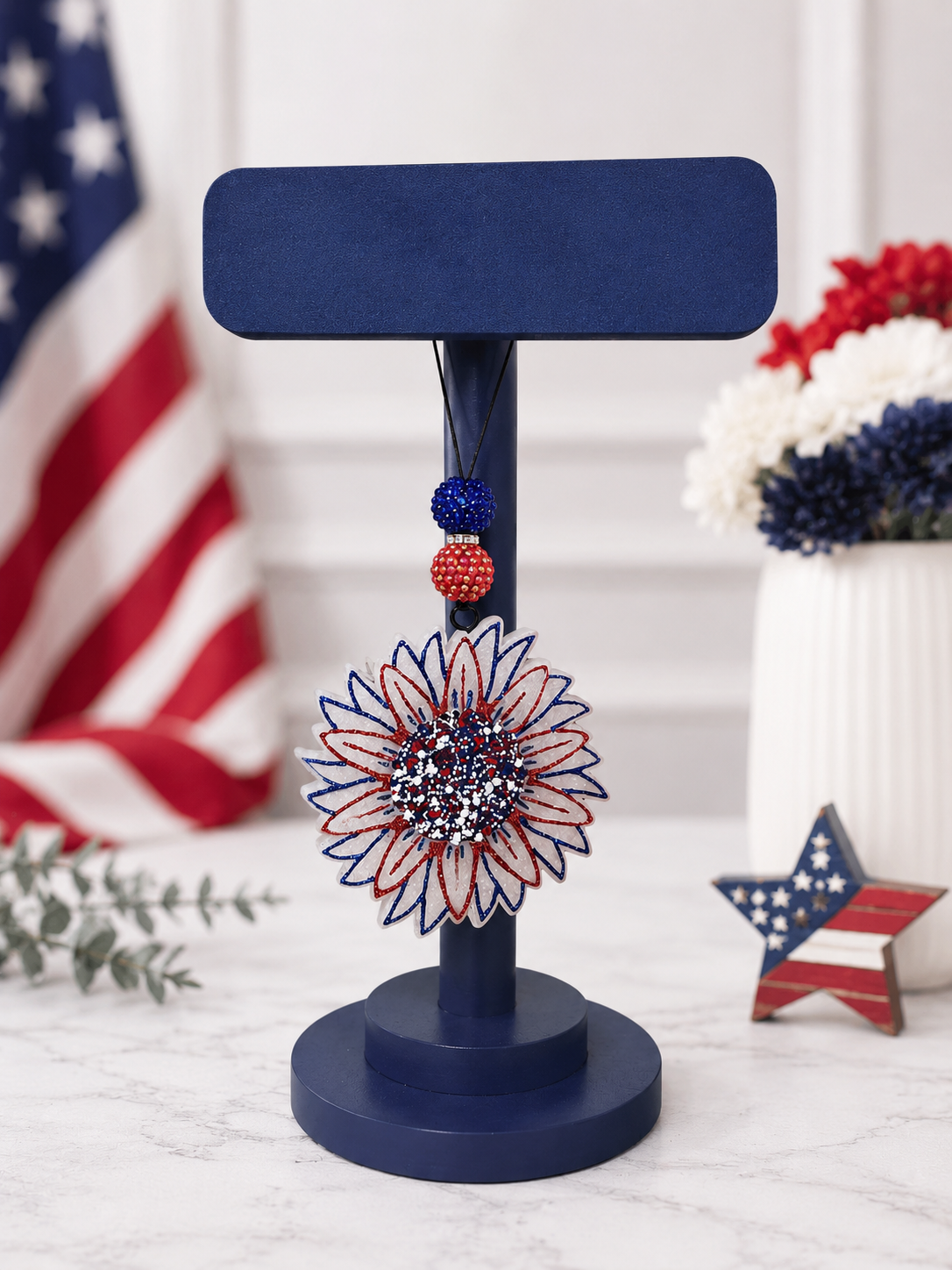 Patriotic Flower Car Freshie