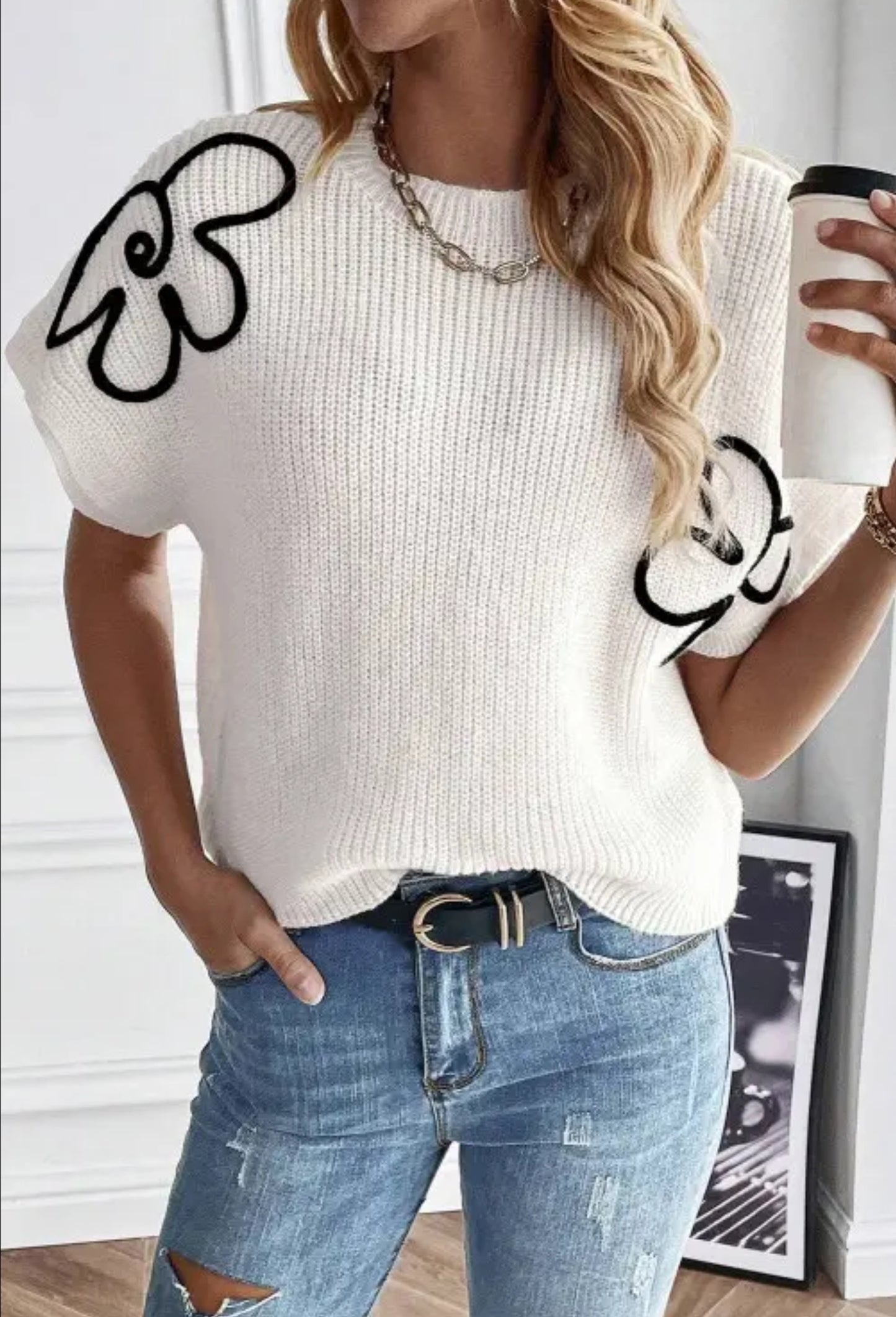 Flower Embroidery Sweater