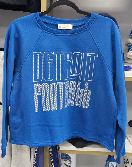 Detroit Football Spangle Cropped Crew