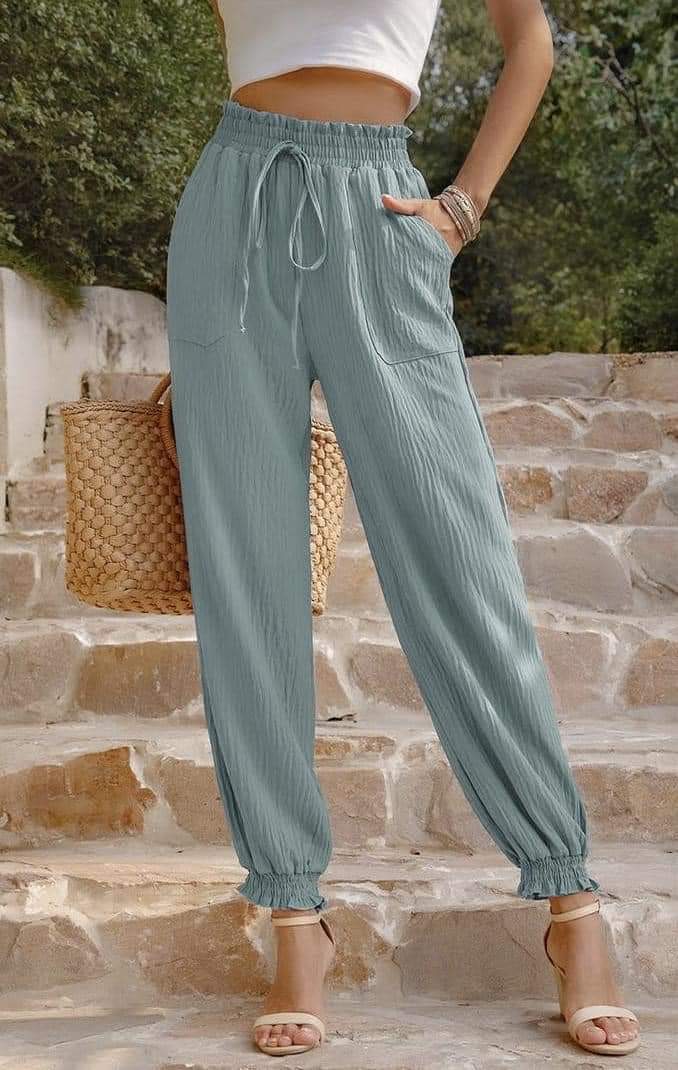 Mint Ruched pants