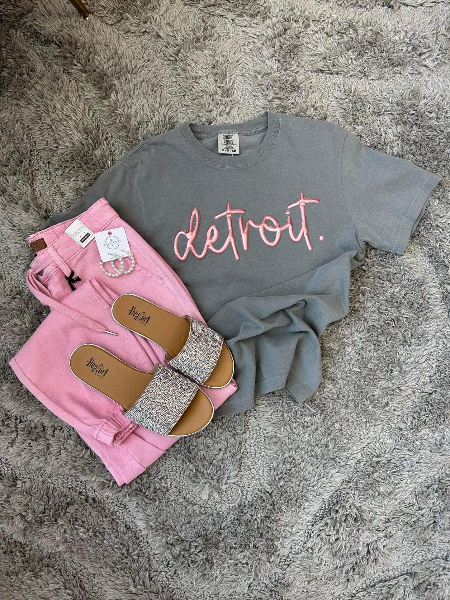 Detroit Puff Gray/Rosegold