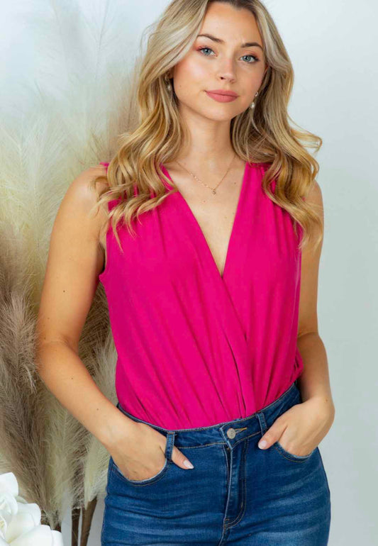 Sleeveless Solid Knit Bodysuit