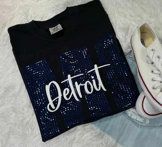 Detroit MI spangled Tee