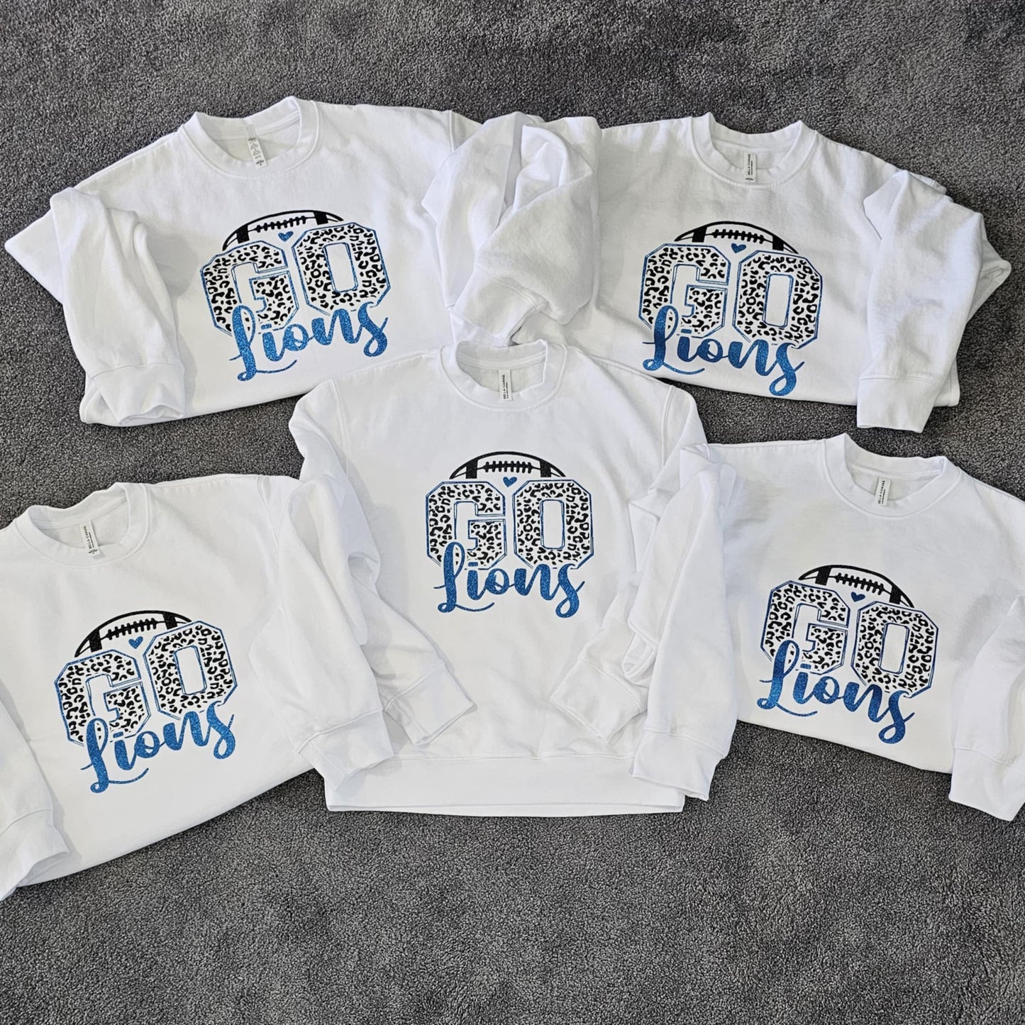 Sparkle Leopard Go Lions Crew