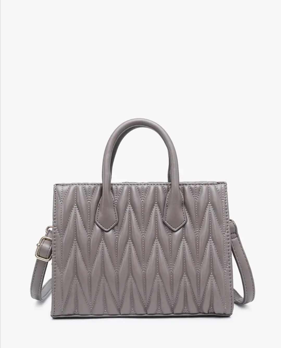 Herringbone Satchel with Dual Handles