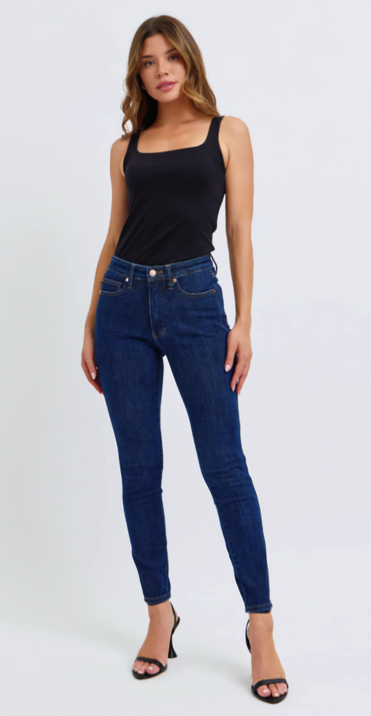 Mid Rise Tummy Control Classic Skinny