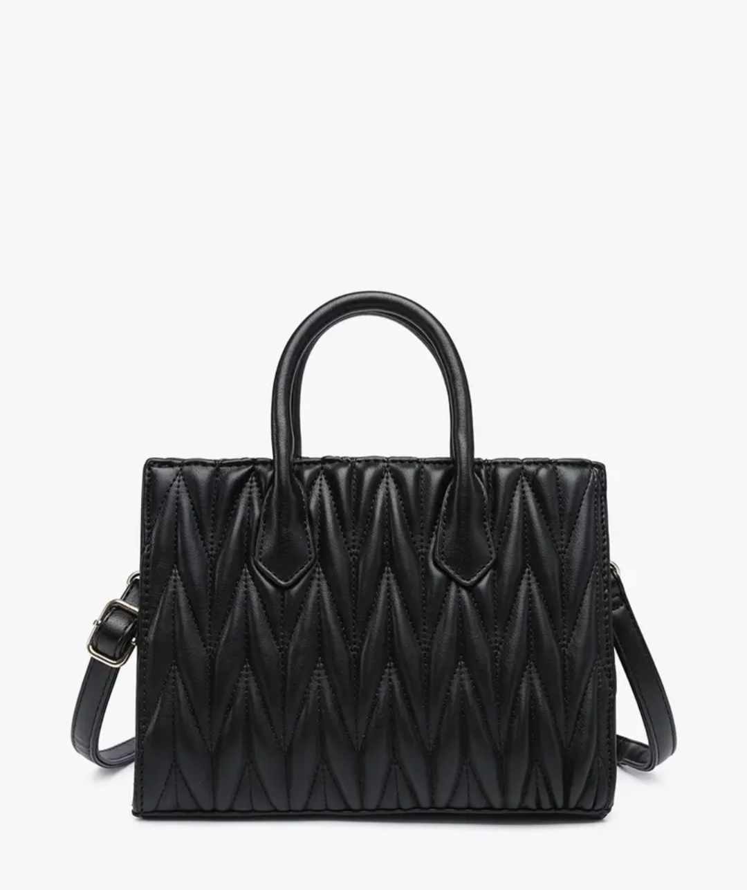 Herringbone Satchel with Dual Handles