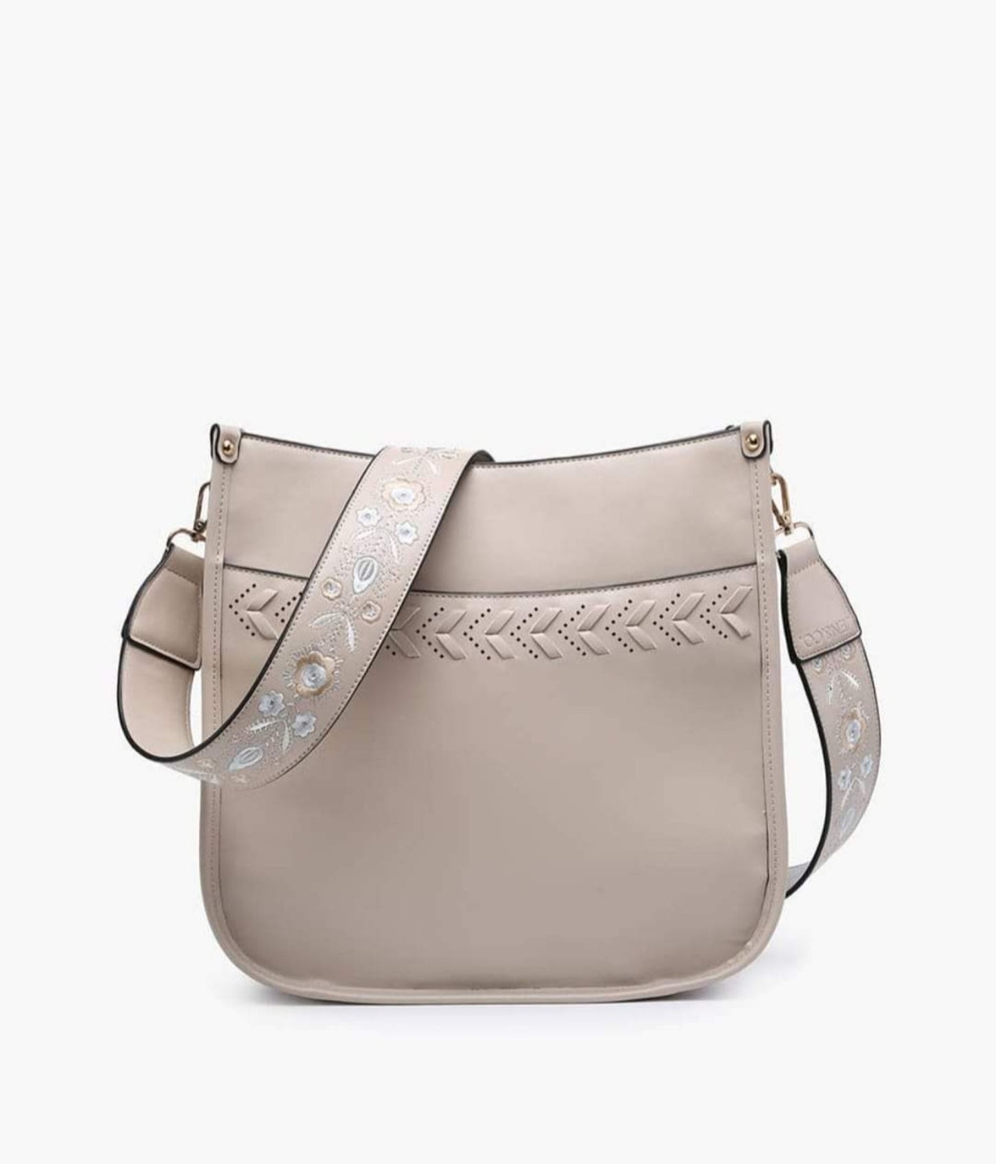 Pippa Stitch Accent Crossbody with Detailed Strap