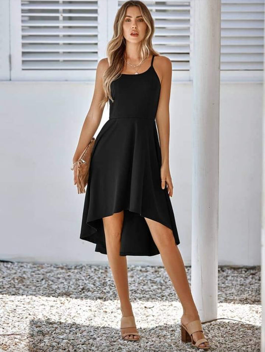 black High- Low Tank Dress