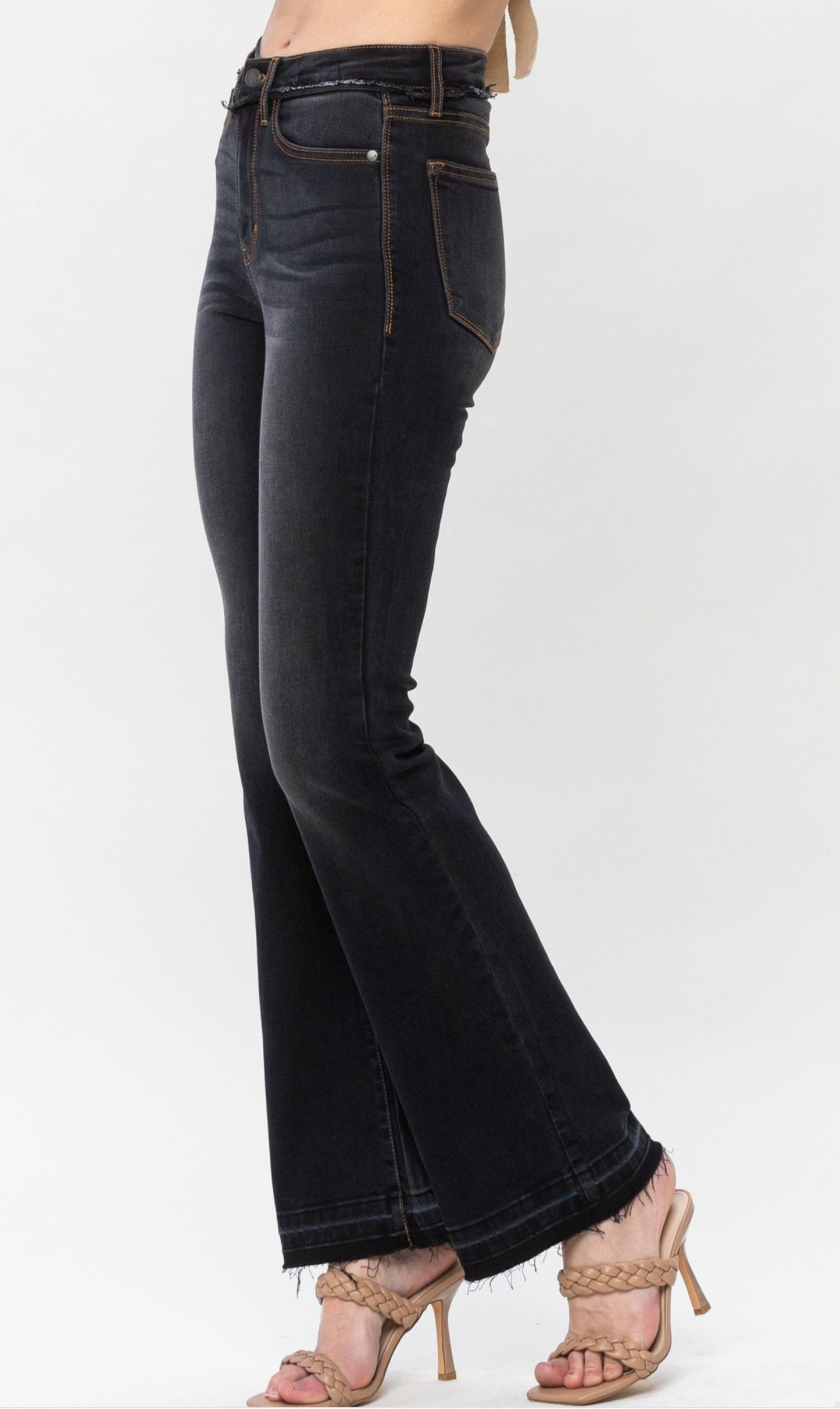 Judy Blue High Waist Release Hem Slim Boot Cut