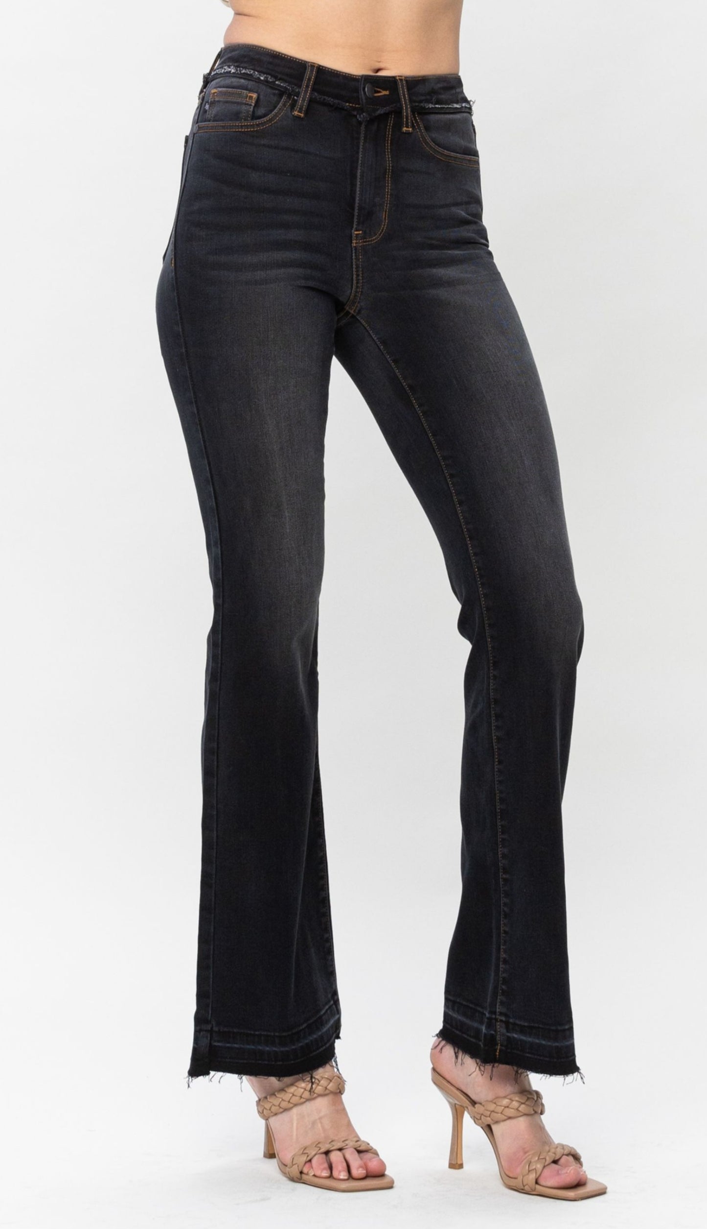 Judy Blue High Waist Release Hem Slim Boot Cut