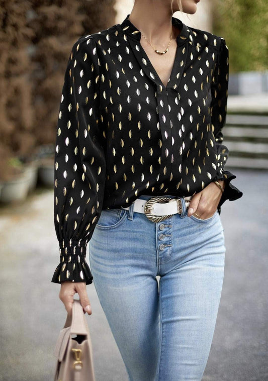 Black/Gold Blouse