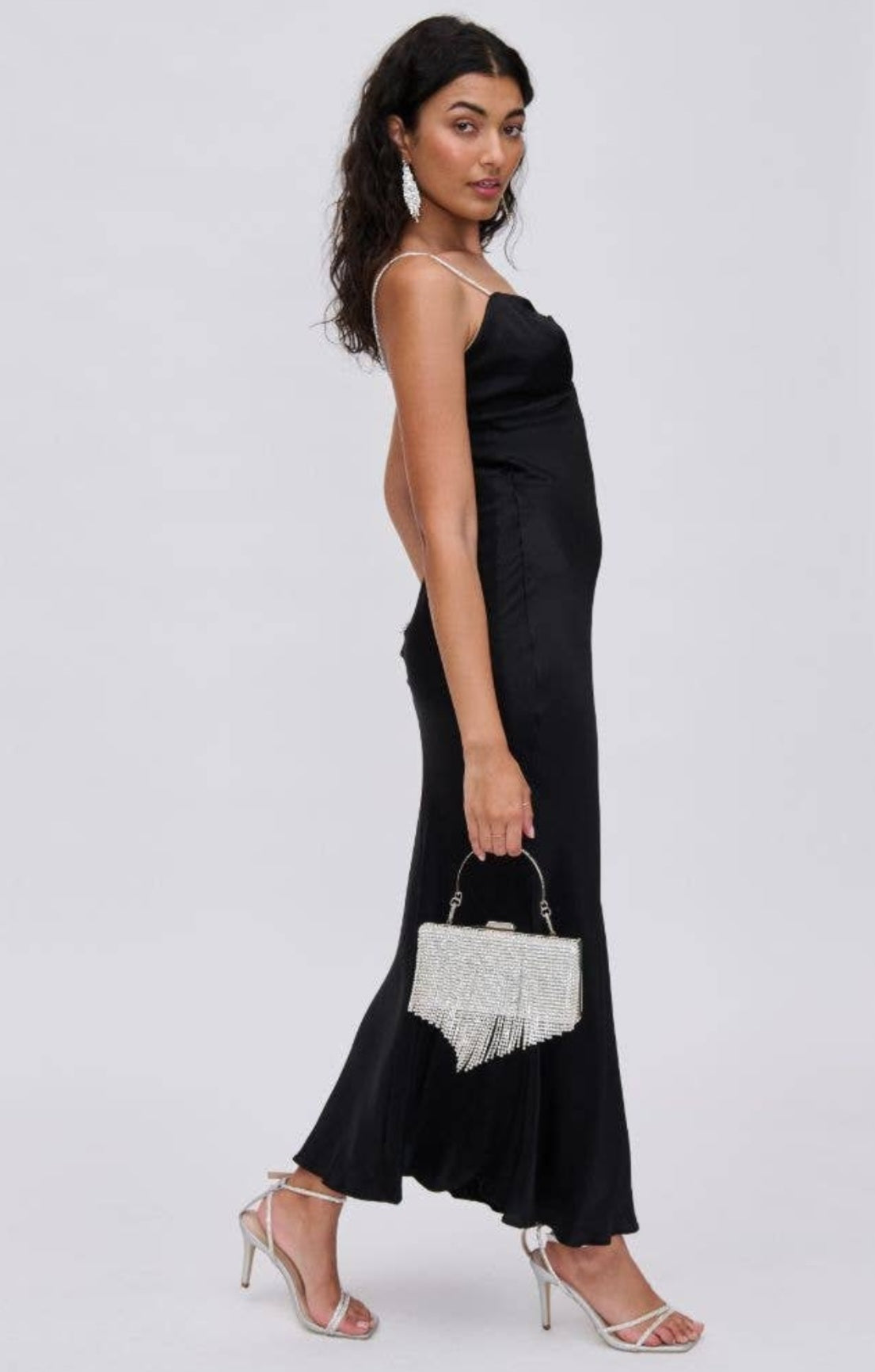 Fringe Rhinestone Evening Bag