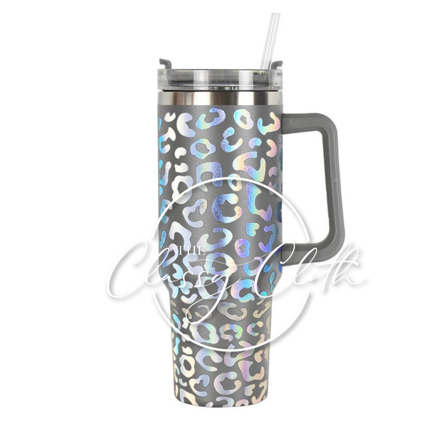 Charcoal Holographic 40 Oz Tumbler