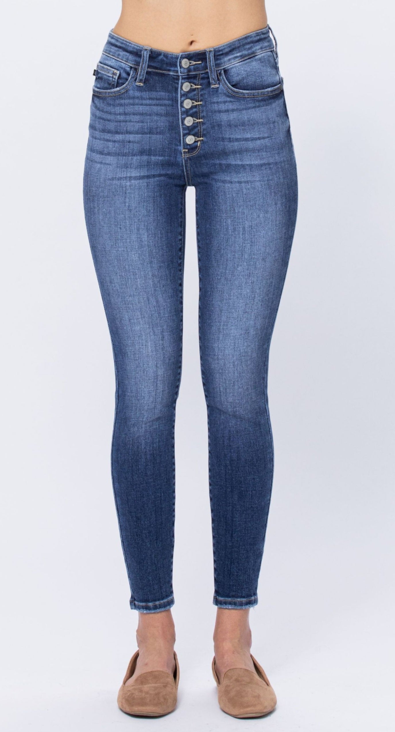 Judy Blue Hi Rise Button Fly Skinny