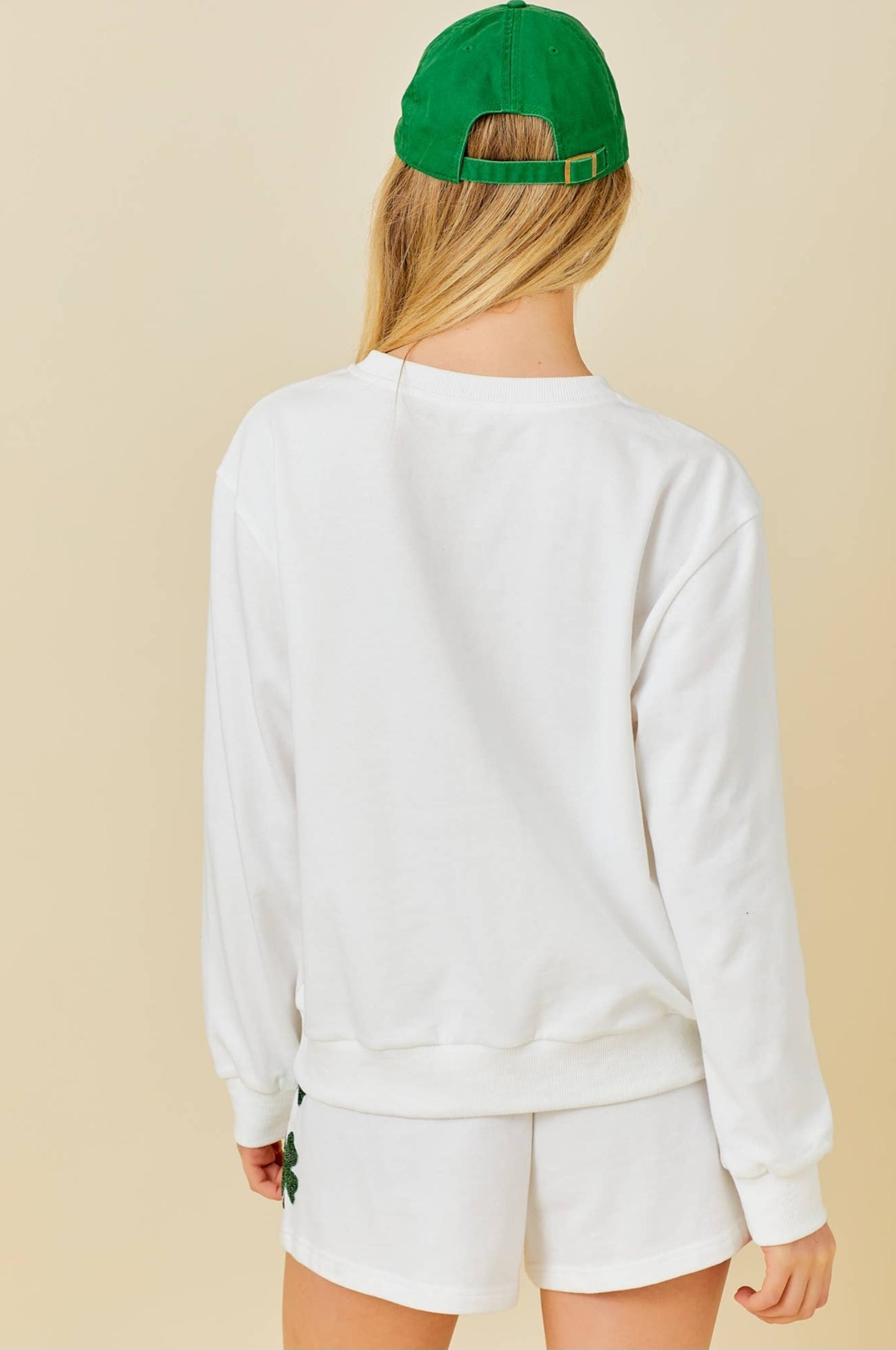 Sequin St. Patricks Day Fleece Top