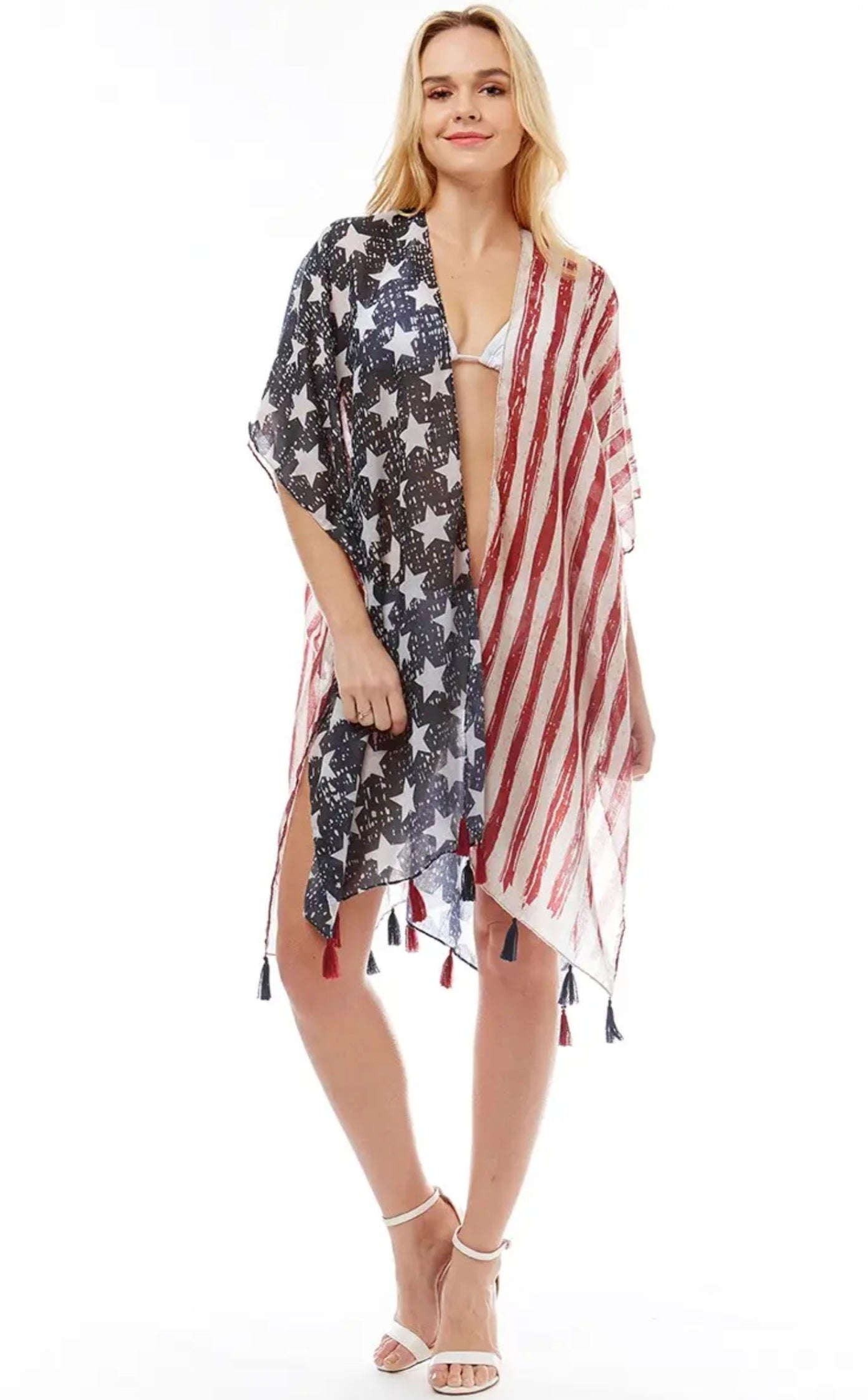 Flag Each Cover Up Poncho