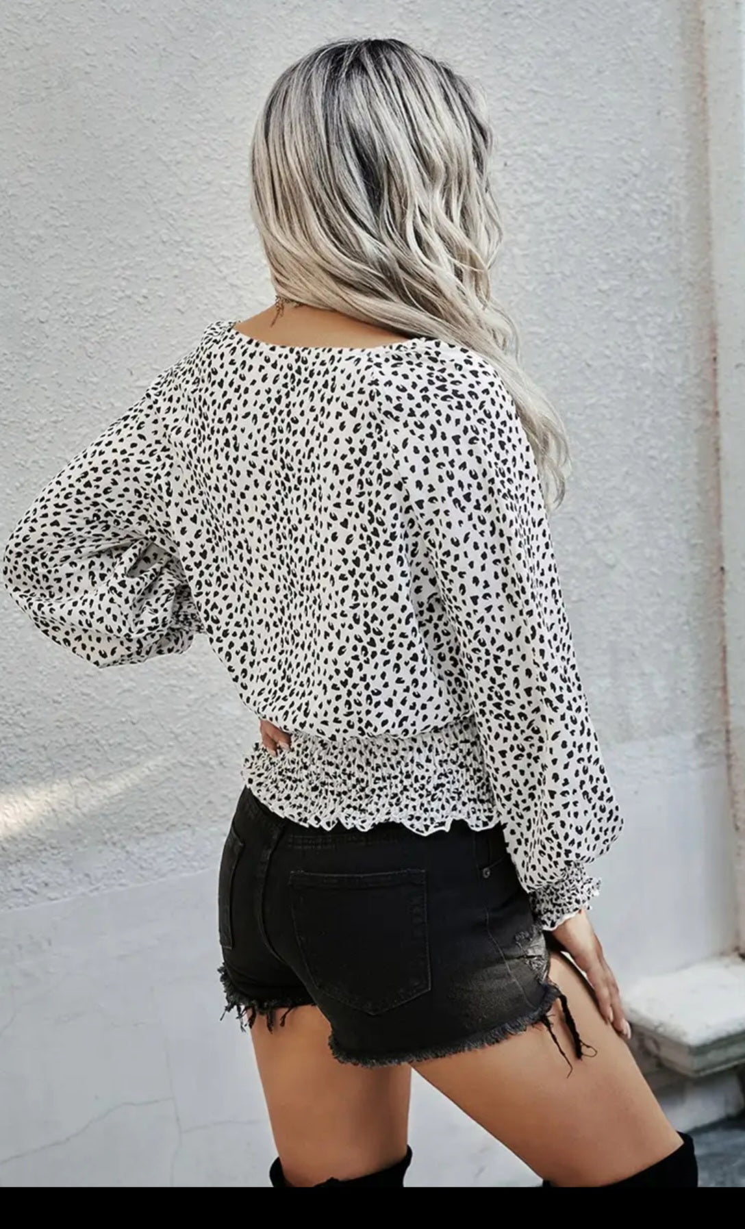 Leopard V Neck Print Top