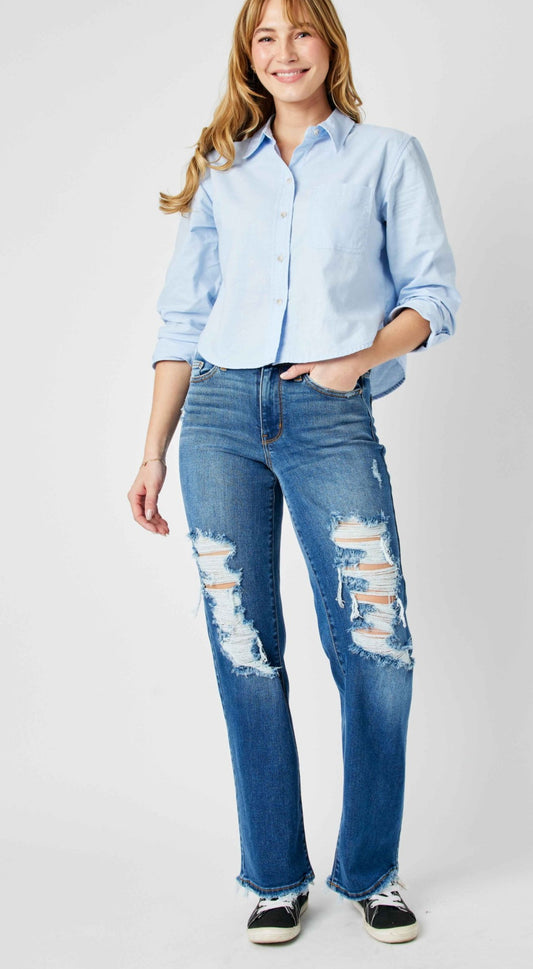 Judy Blue Mid Rise Dad Jean