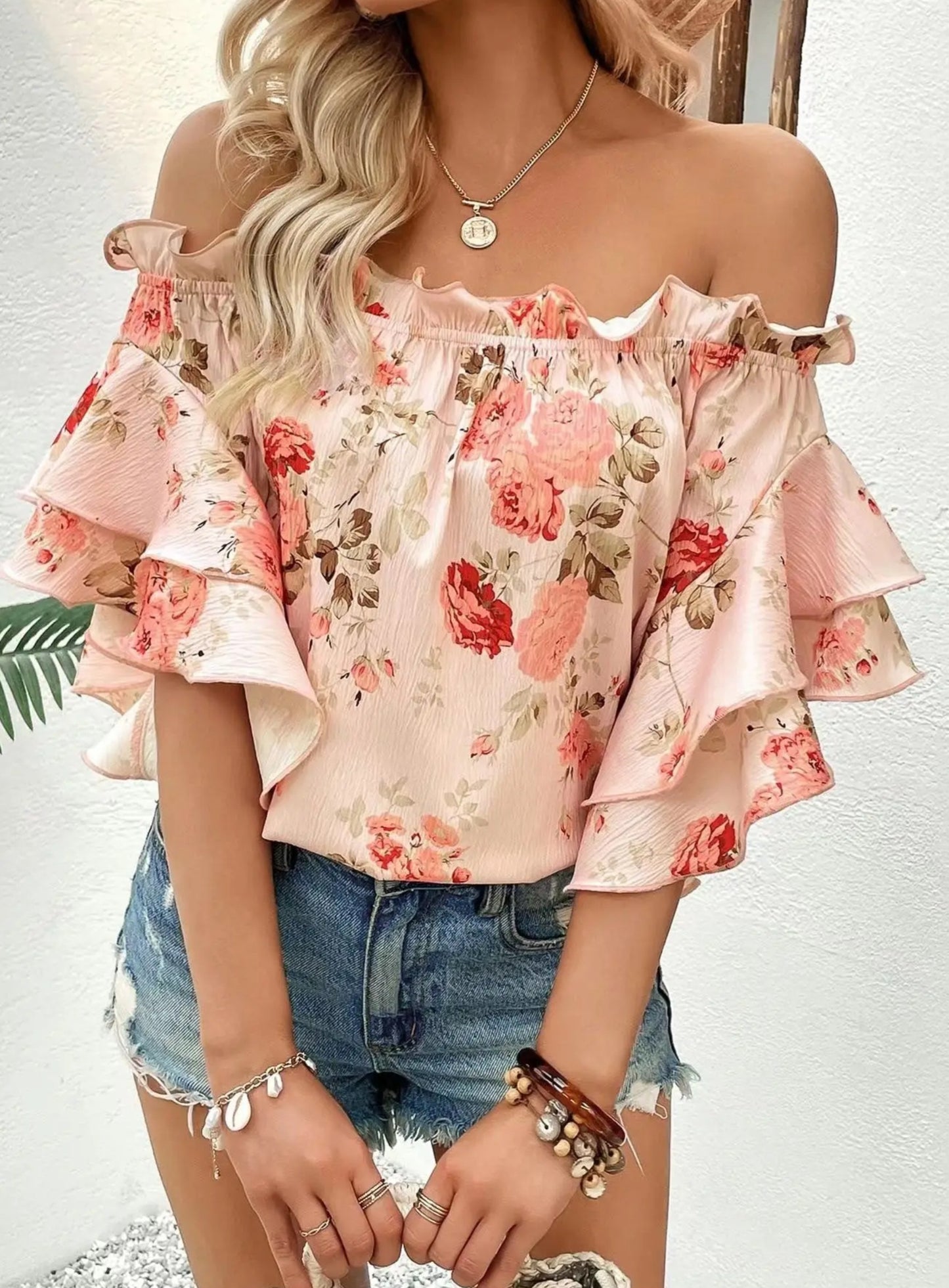 Floral Off The Shoulder Blouse