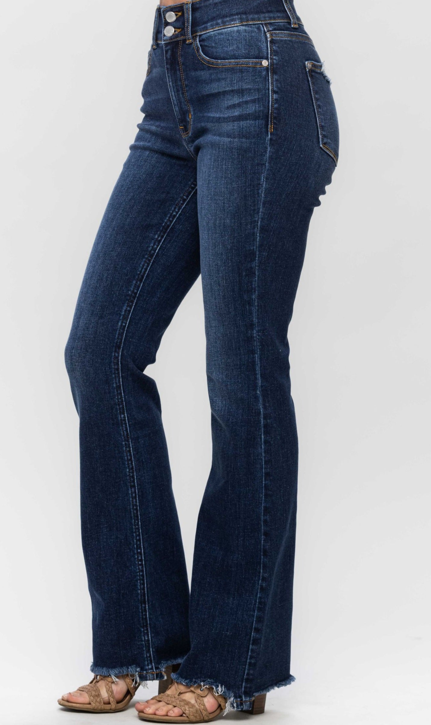 Judy Blue HW Vintage Frayed Hem Bootcut