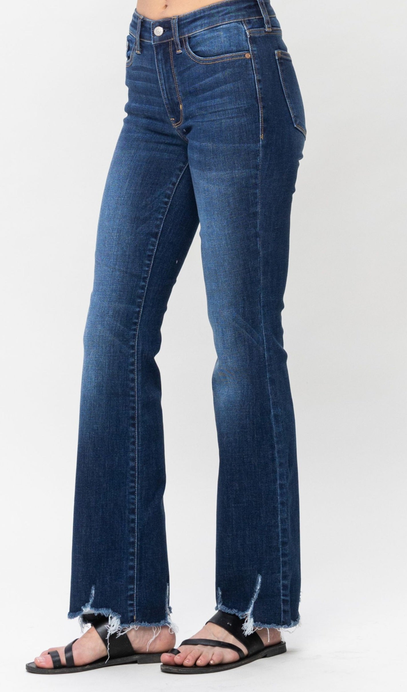 Judy Blue MidcRise Non Distressed Hem Bootcut