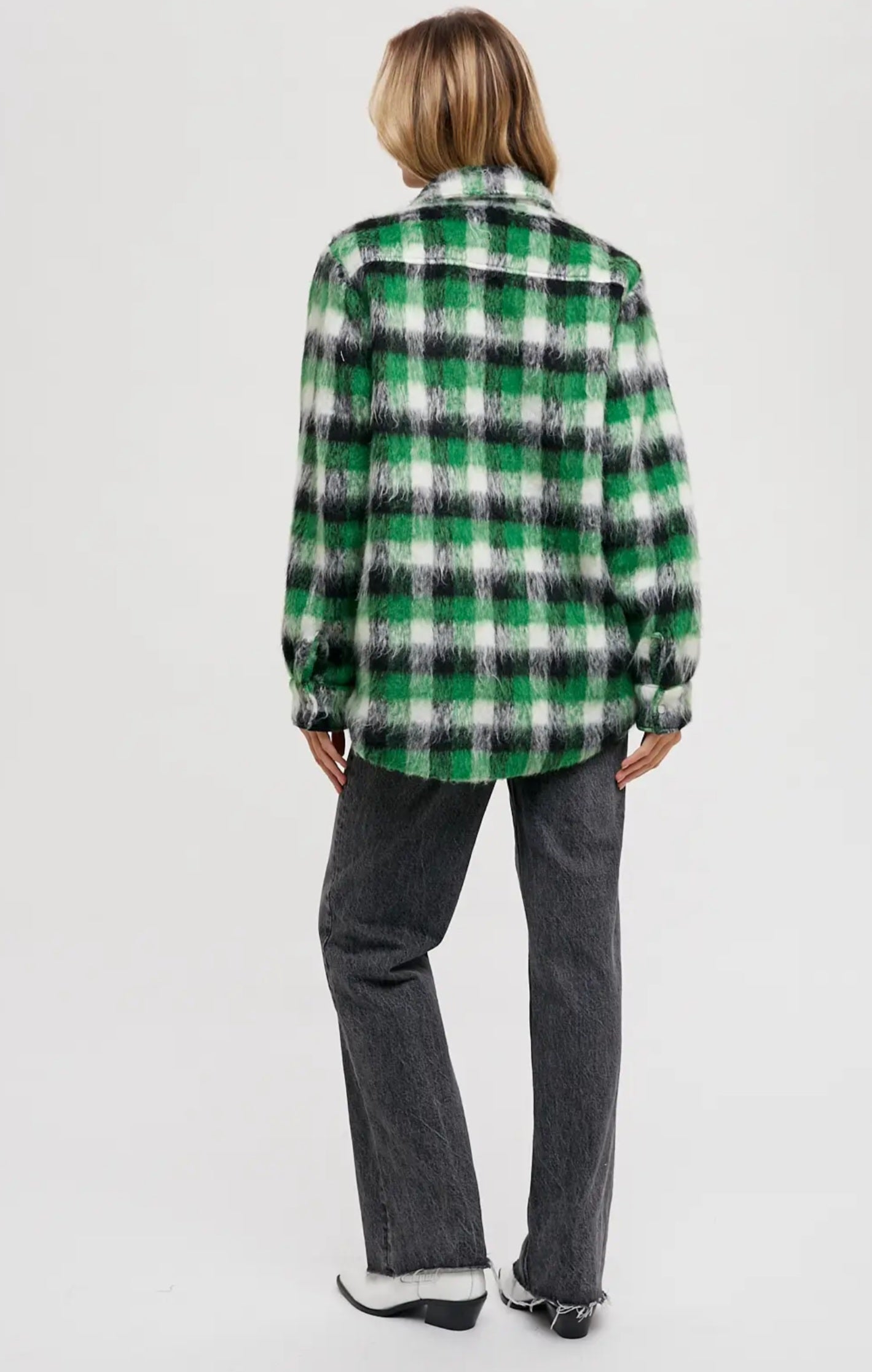 Brushed Flannel Plaid Shacket